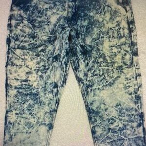 Men's Relaxed Acid-Wash Denim Jeans - Blue